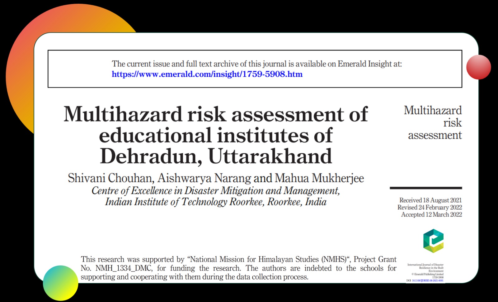 Publication in IJDRBE